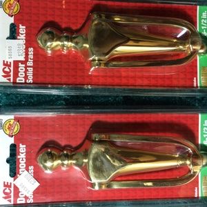 ACE Solid Brass 6.5" Door Knocker (Set) "New"